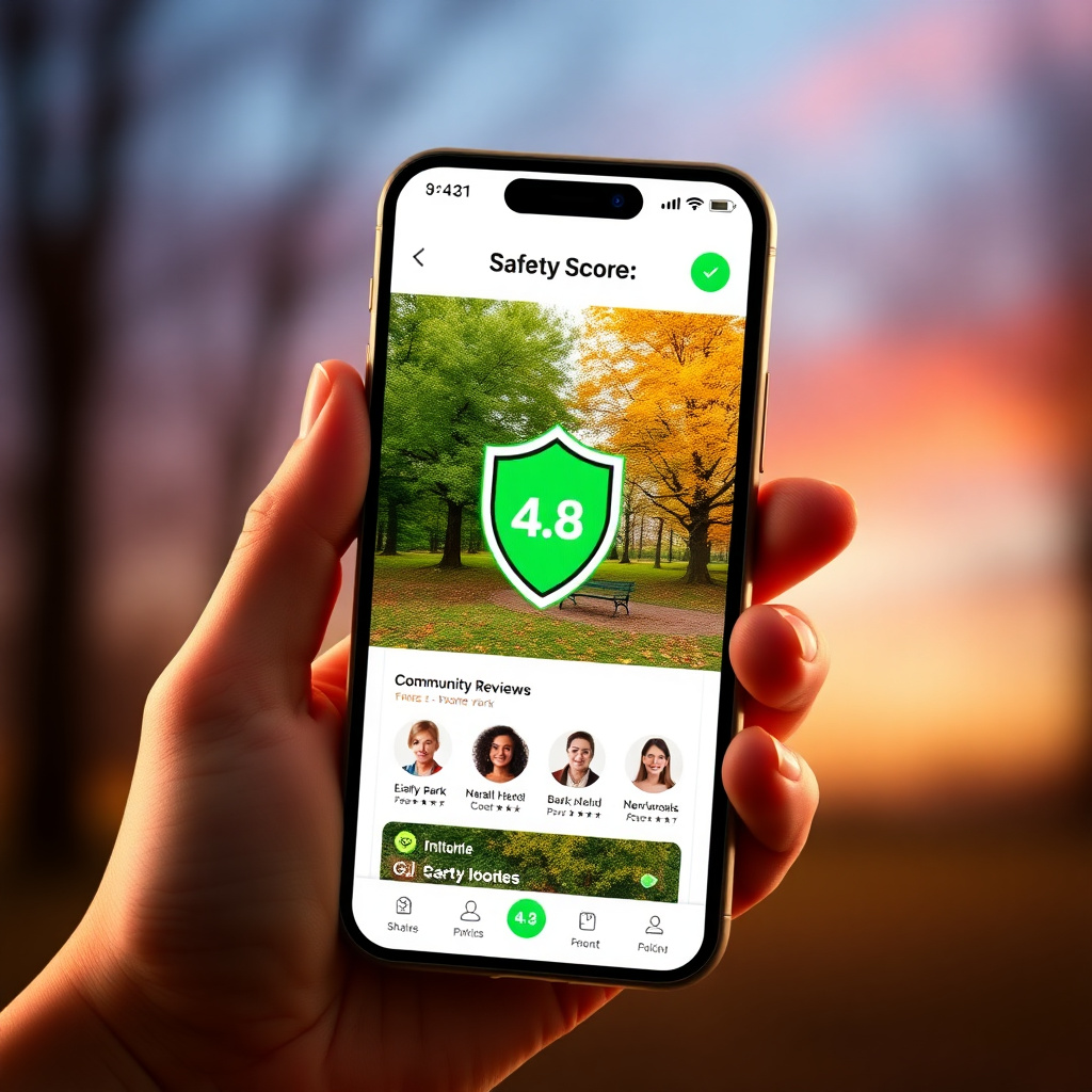 Community safety scores on the Oasis app