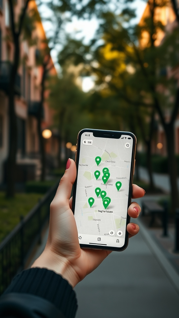 Find nearby green spaces on the Oasis app